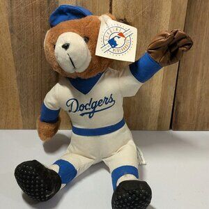 Play By Play Vintage 1990s Plush Bear Genuine Merchandise LA Dodgers Baseball